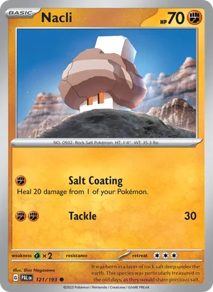 Nacli 121/193 Common, Paldea Evolved Pokémon TCG card