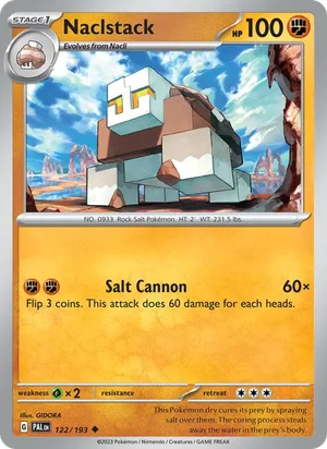 Naclstack 122/193 Uncommon, Paldea Evolved Pokémon TCG card