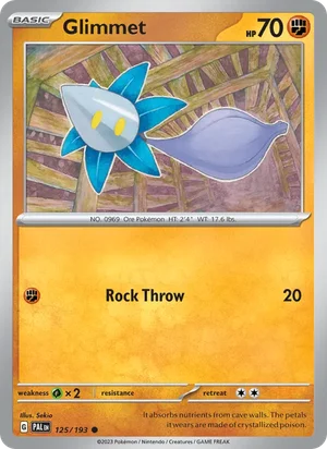Glimmet 125/193 Common, Paldea Evolved Pokémon TCG card