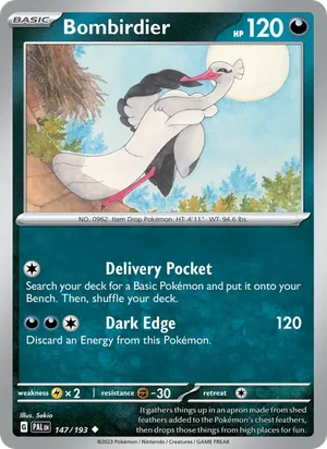 Bombirdier 147/193 Uncommon, Paldea Evolved Pokémon TCG card