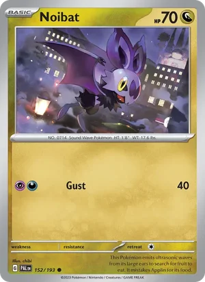 Noibat 152/193 Common, Paldea Evolved Pokémon TCG card