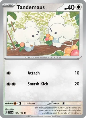 Tandemaus 167/193 Common, Paldea Evolved Pokémon TCG card