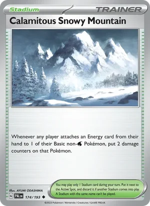 Calamitous Snowy Mountain 174/193 Uncommon, Paldea Evolved Pokémon TCG card