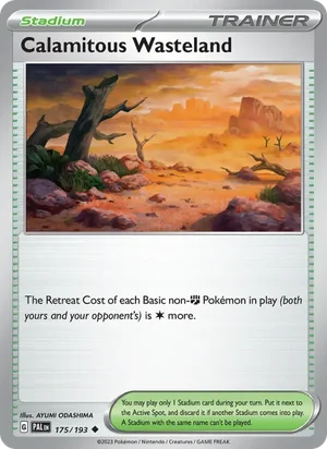 Calamitous Wasteland 175/193 Uncommon, Paldea Evolved Pokémon TCG card