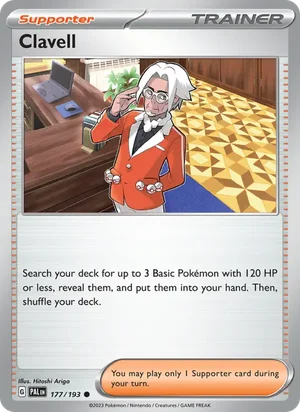 Clavell 177/193 Common, Paldea Evolved Pokémon TCG card