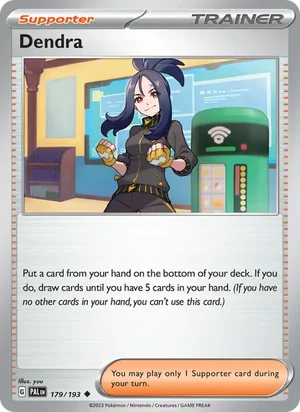 Dendra 179/193 Uncommon, Paldea Evolved Pokémon TCG card