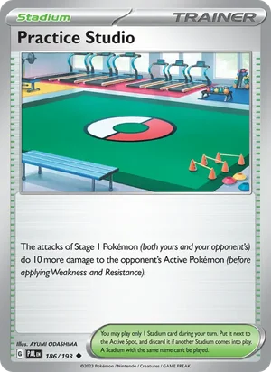 Practice Studio 186/193 Uncommon, Paldea Evolved Pokémon TCG card