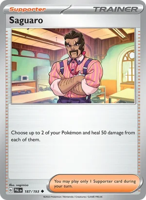 Saguaro 187/193 Uncommon, Paldea Evolved Pokémon TCG card