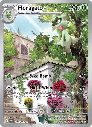 Floragato 197/193 Illustration Rare, Paldea Evolved Pokémon TCG card