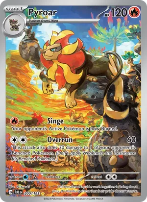 Pyroar 200/193 Illustration Rare, Paldea Evolved Pokémon TCG card