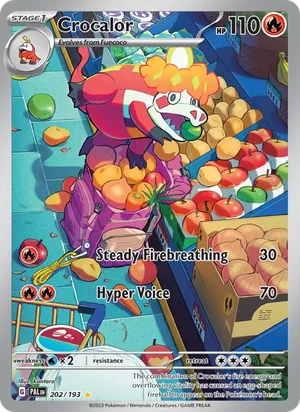 Crocalor 202/193 Illustration Rare, Paldea Evolved Pokémon TCG card