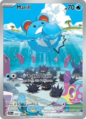 Marill 204/193 Illustration Rare, Paldea Evolved Pokémon TCG card