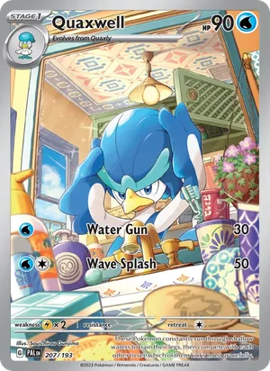 Quaxwell 207/193 Illustration Rare, Paldea Evolved Pokémon TCG card