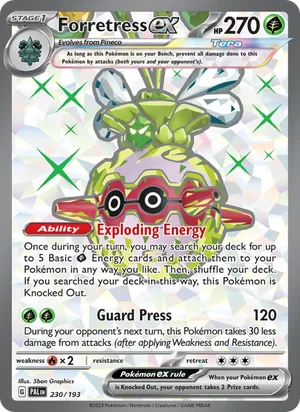 Forretress ex 230/193 Ultra Rare, Paldea Evolved Pokémon TCG card
