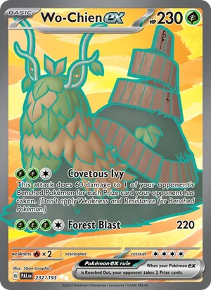 Wo-Chien ex 232/193 Ultra Rare, Paldea Evolved Pokémon TCG card