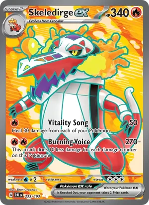 Skeledirge ex 233/193 Ultra Rare, Paldea Evolved Pokémon TCG card