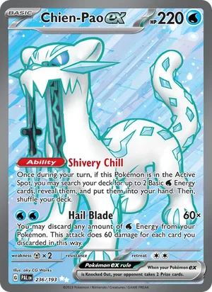 Chien-Pao ex 236/193 Ultra Rare, Paldea Evolved Pokémon TCG card