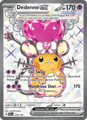 Dedenne ex 239/193 Ultra Rare, Paldea Evolved Pokémon TCG card