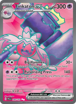 Tinkaton ex 240/193 Ultra Rare, Paldea Evolved Pokémon TCG card