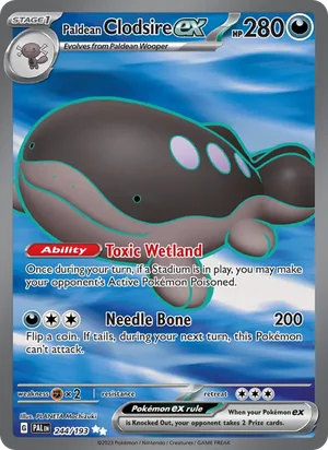 Paldean Clodsire ex 244/193 Ultra Rare, Paldea Evolved Pokémon TCG card