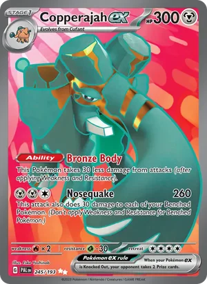 Copperajah ex 245/193 Ultra Rare, Paldea Evolved Pokémon TCG card
