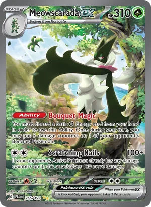Meowscarada ex 256/193 Special Illustration Rare, Paldea Evolved Pokémon TCG card