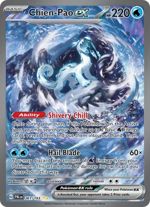 Chien-Pao ex 261/193 Special Illustration Rare, Paldea Evolved Pokémon TCG card