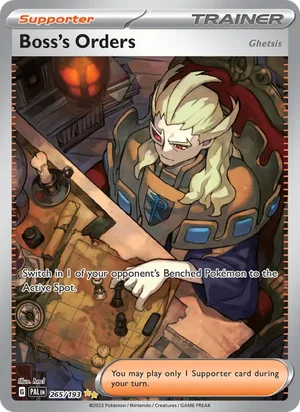 Boss's Orders 265/193 Special Illustration Rare, Paldea Evolved Pokémon TCG card