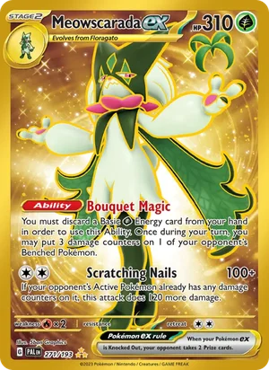 Meowscarada ex 271/193 Hyper Rare, Paldea Evolved Pokémon TCG card
