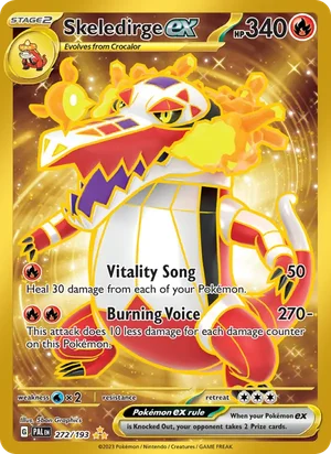 Skeledirge ex 272/193 Hyper Rare, Paldea Evolved Pokémon TCG card