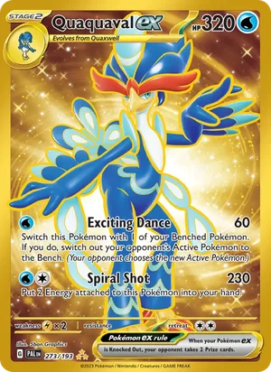 Quaquaval ex 273/193 Hyper Rare, Paldea Evolved Pokémon TCG card