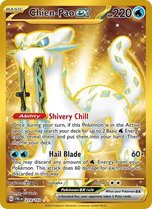 Chien-Pao ex 274/193 Hyper Rare, Paldea Evolved Pokémon TCG card