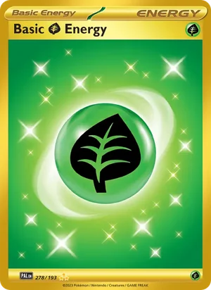 Basic Grass Energy 278/193 Hyper Rare, Paldea Evolved Pokémon TCG card