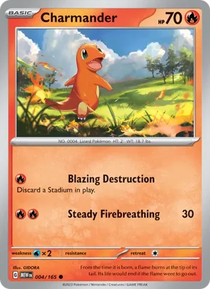 Charmander Pokémon 151 Pokémon TCG Common 004