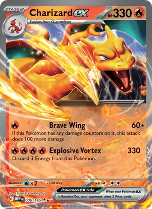 Charizard ex Pokémon 151 Pokémon TCG Double Rare 006