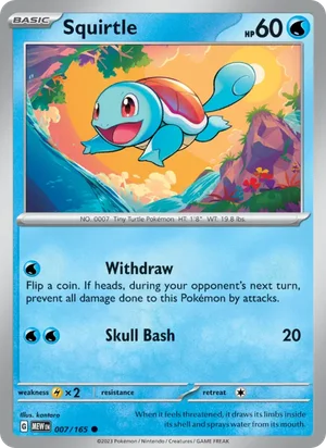 Squirtle Pokémon 151 Pokémon TCG Common 007