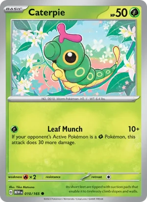 Caterpie Pokémon 151 Pokémon TCG Common 010