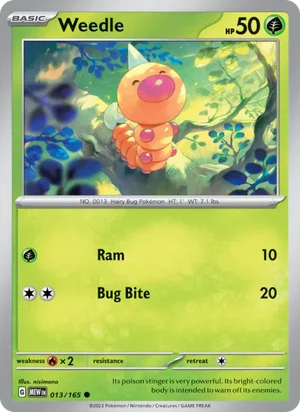 Weedle Pokémon 151 Pokémon TCG Common 013
