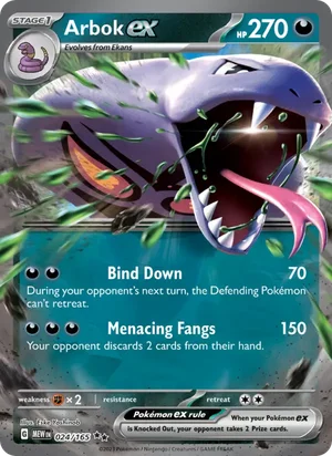 Arbok ex Pokémon 151 Pokémon TCG Double Rare 024