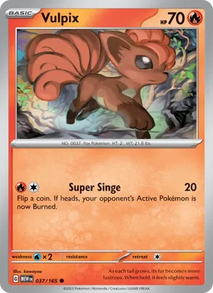 Vulpix Pokémon 151 Pokémon TCG Common 037