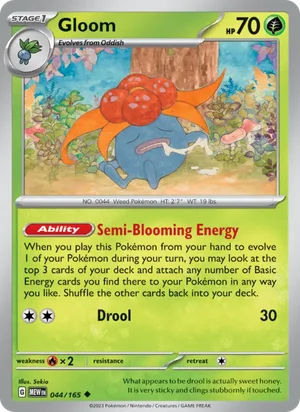 Gloom Pokémon 151 Pokémon TCG Uncommon 044