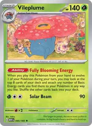 Vileplume Pokémon 151 Pokémon TCG Rare 045