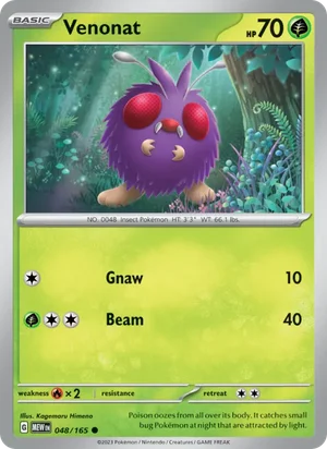 Venonat Pokémon 151 Pokémon TCG Common 048