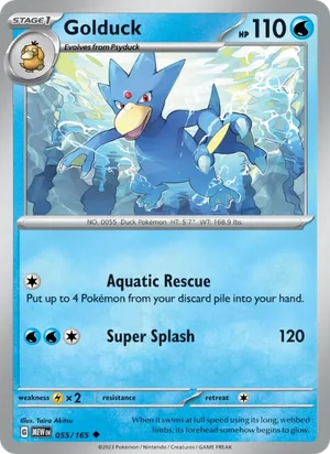 Golduck Pokémon 151 Pokémon TCG Uncommon 055