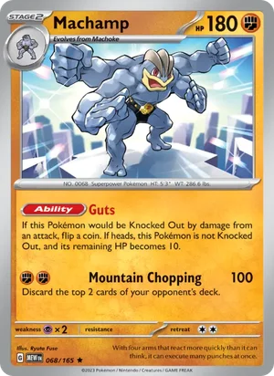 Machamp Pokémon 151 Pokémon TCG Rare 068