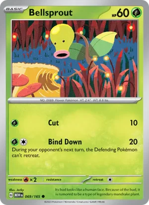 Bellsprout Pokémon 151 Pokémon TCG Common 069