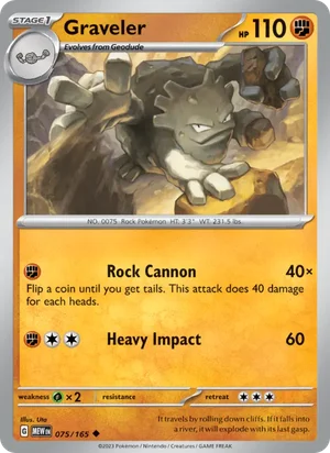 Graveler Pokémon 151 Pokémon TCG Uncommon 075