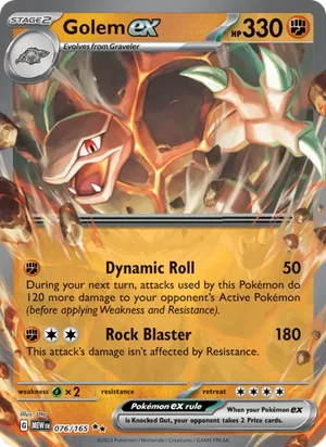 Golem ex Pokémon 151 Pokémon TCG Double Rare 076