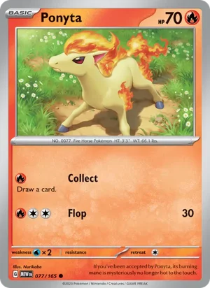 Ponyta Pokémon 151 Pokémon TCG Common 077