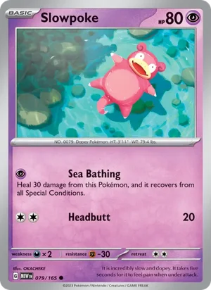 Slowpoke Pokémon 151 Pokémon TCG Common 079